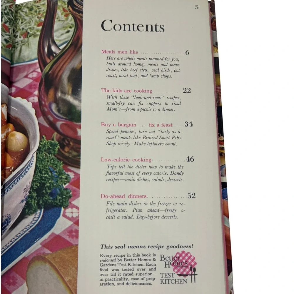 Better Homes and Gardens So-Good Meals Cookbook 1963 Vintage Hardcover Retro 100